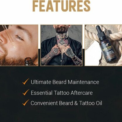 Woody's for Men Beard & Tattoo Oil, 30ml - Image 4