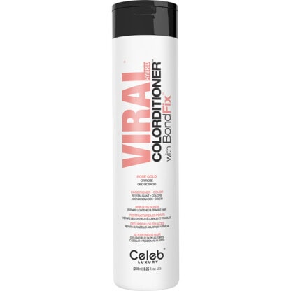Celeb Luxury Viral Hybrid Toner Colorditioner with BondFix, Rose Gold, 244ml