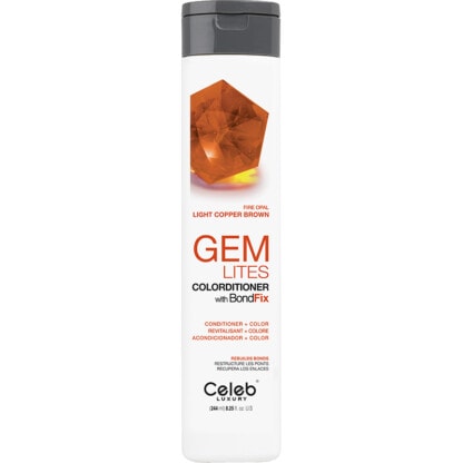 Celeb Luxury Gem Lites Colorditioner with BondFix, Fire Opal Light Copper Brown, 244ml