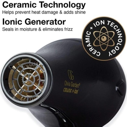 Olivia Garden Ceramic & Ion Professional Hair Dryer 2000 Watt & Brushes Set - Image 10