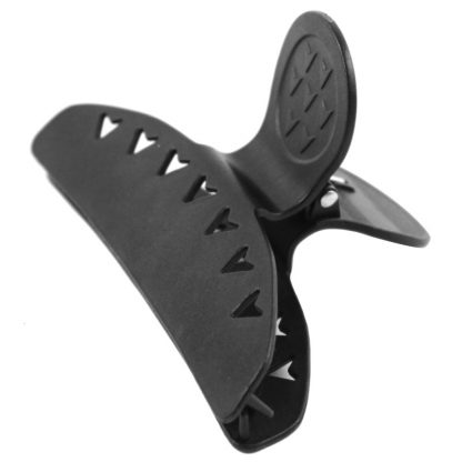 Jaws Clips Vented, Large, Black, 6/Pack