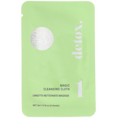 Skin Forum Step 1 Detox Radiance Cleansing Cloth, 3/Pack