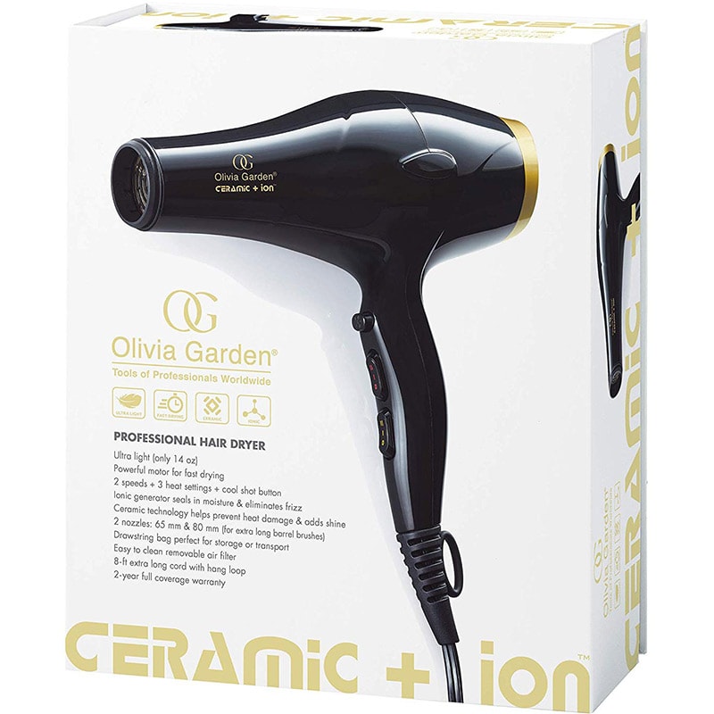 Olivia Garden Ceramic & Ion Professional Hair Dryer (2000W) &
