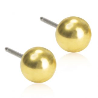 Blomdahl Titanium Earrings - Ball, Gold