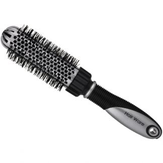 Hairware Silver & Black Domed Brush, 33mm