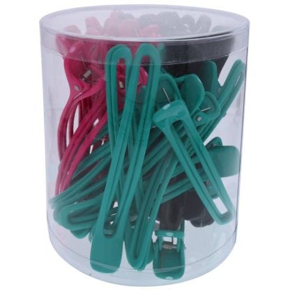 Beauty Pro Tub of Clips - Large Control Clips, Assorted Colours, 36/Tub, 14.5cm