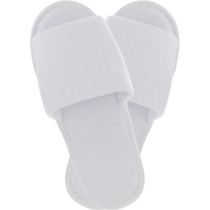 Disposable Slippers Terry Cotton, Pair, White