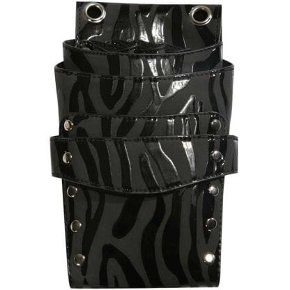 Scissor Pouch - Black Zebra PVC, Empty