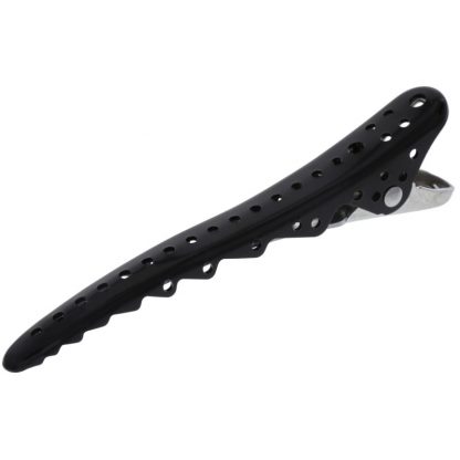 Beauty Pro Sectioning Clips - Aluminium Shark Teeth, Black, 6/Pack, 10cm