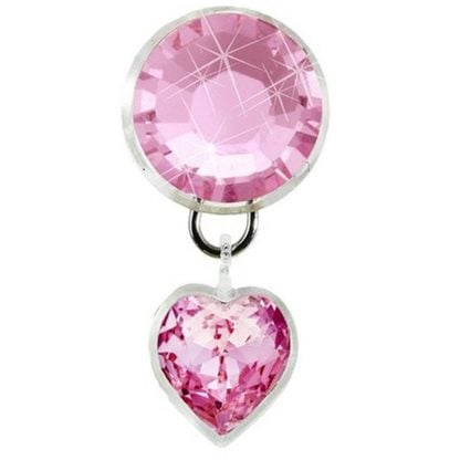 Blomdahl Navel Natural Titanium Swarovski Crystals Piece - Heart Pendant