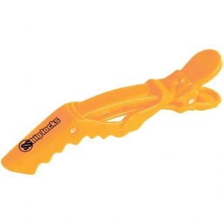 Big Lock Sectioning Croc Clips, 11cm, Neon Orange, 4/Pack
