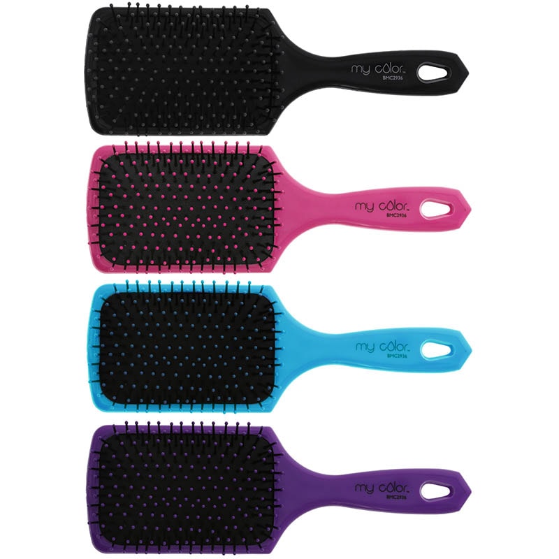 HairPro Coloured Paddle Brush, Assorted Colours Hairhouse Warehouse