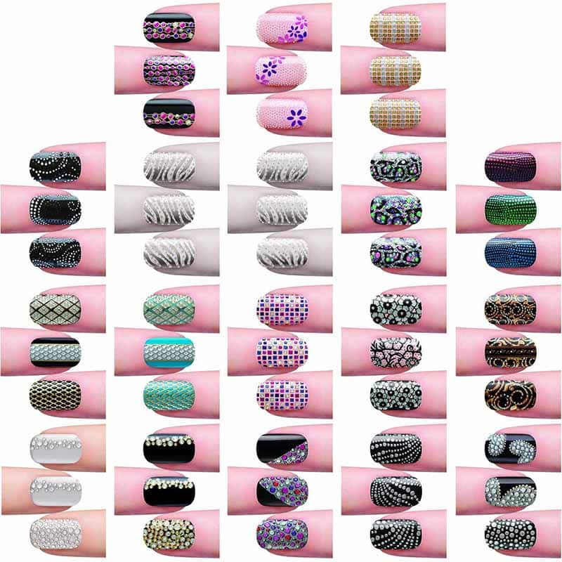 Dashing Diva DesignFX Bling Bejewelled Nail Appliques, 36 Appliques ...