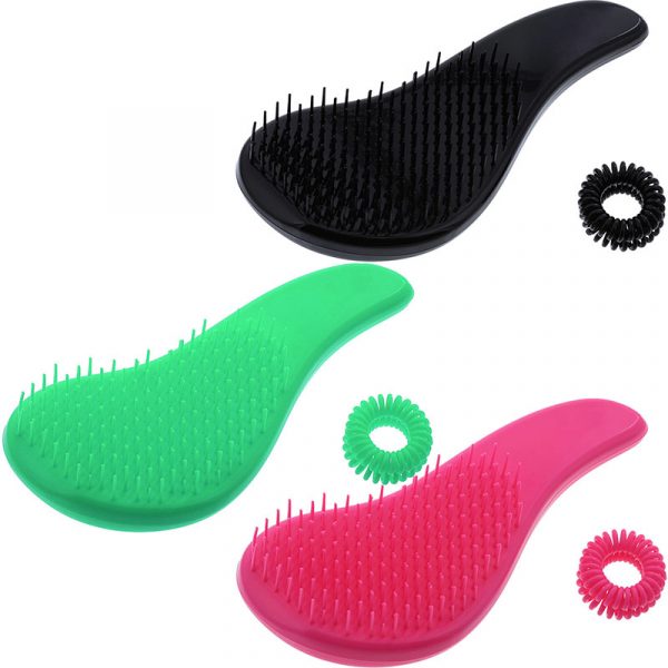 Curved Detangler Brush Set & Hair Ring Collection Hairhouse Warehouse