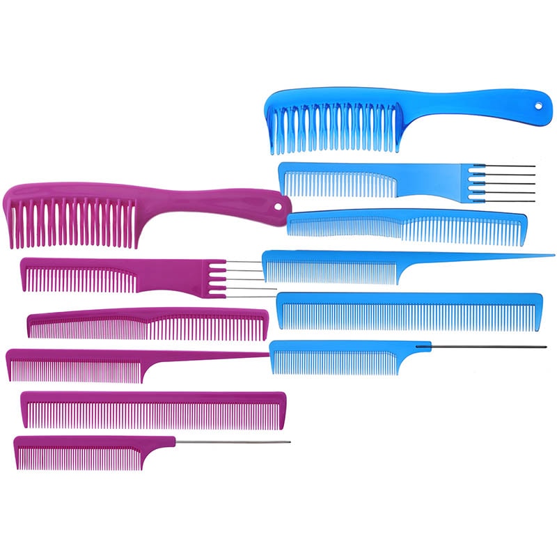 Pro Tip College Comb Set with Pouch, 6/Pack Hairhouse Warehouse