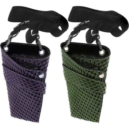 Scissor Pouch - Shiny & Textured with Strap, Empty