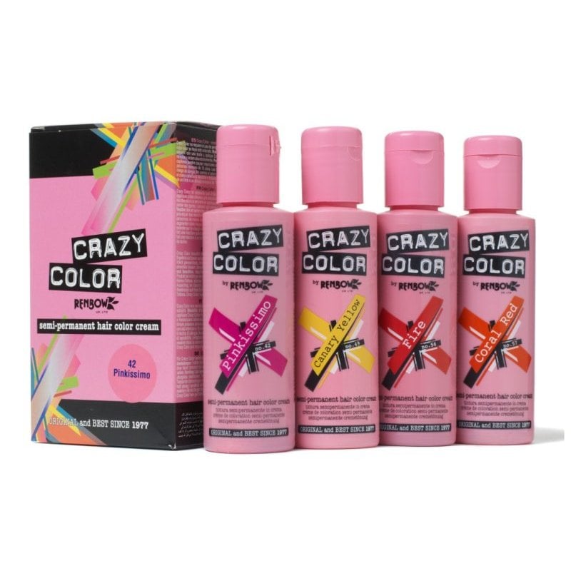 CRAZY COLOR SEMI PERMANENT HAIR DYE 100ml AVAILABLE IN 1,2,3 4 OR 8 KIT
