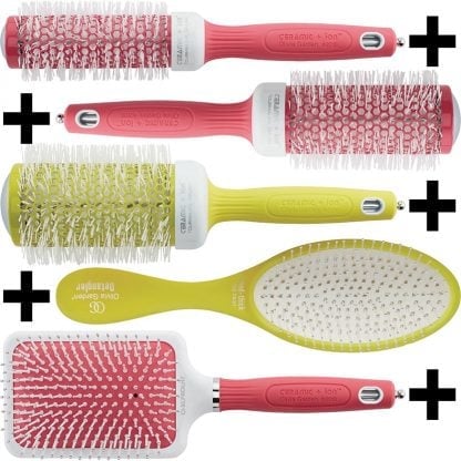 Olivia Garden Ceramic & Ion Thermal Haute Tropix Brush Set: 5 Brushes