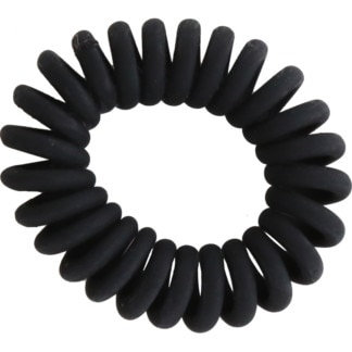 Hair Elastic Telephone Cord, Matte Black, 3cm