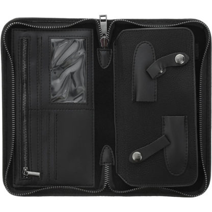 Scissor Bag with Square Rivets, Black, Empty - Image 3