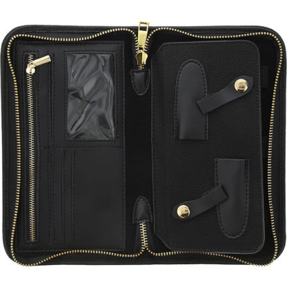 Scissor Bag with Small Rivets, Black, Empty - Image 3