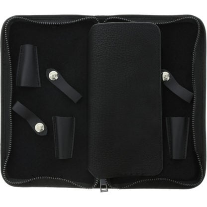 Scissor Bag with Skull Rivets, Black, Empty - Image 3