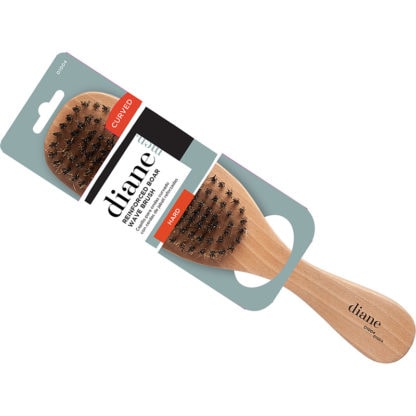 Diane Curved Hard Reinforced Boar Wave Handle Brush - Image 2