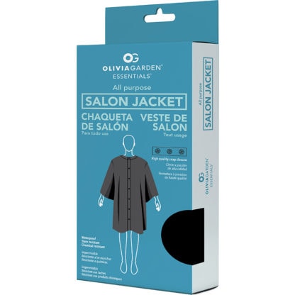 Olivia Garden Essentials Waterproof Black Jacket Cape, Snap Buttons - Image 3