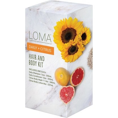LOMA Daily + Citrus Hair & Body Kit, 4 Pieces