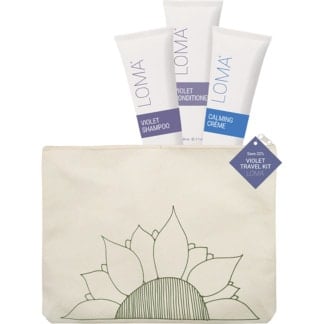 LOMA Violet Trio Travel Kit with Cosmetic Bag