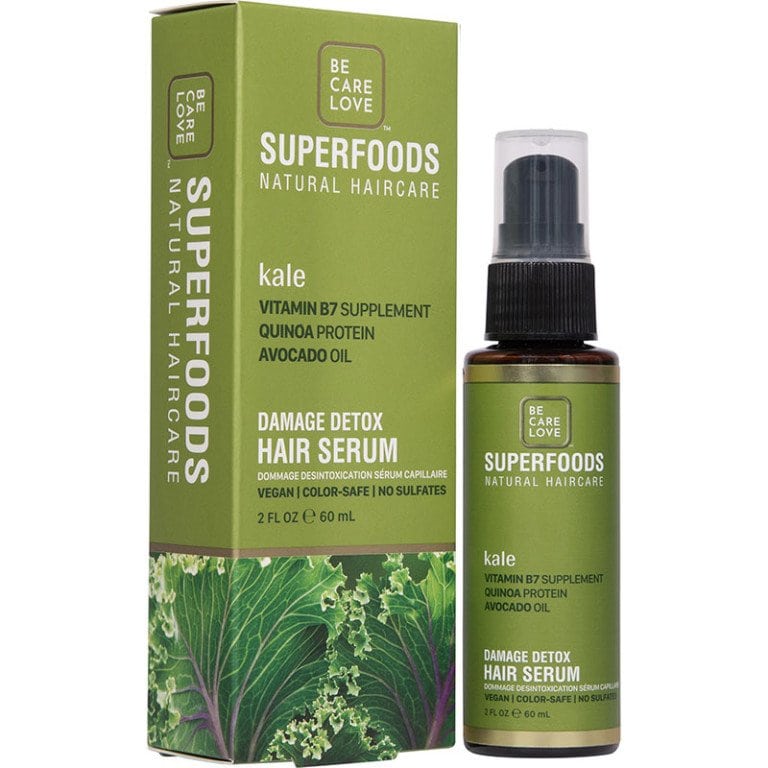 Be Care Love SuperFoods Damage Detox Serum, 60ml Hairhouse Warehouse