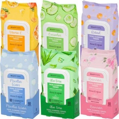 Beauty Topic Facial Cleansing Tissues, 60/Pack