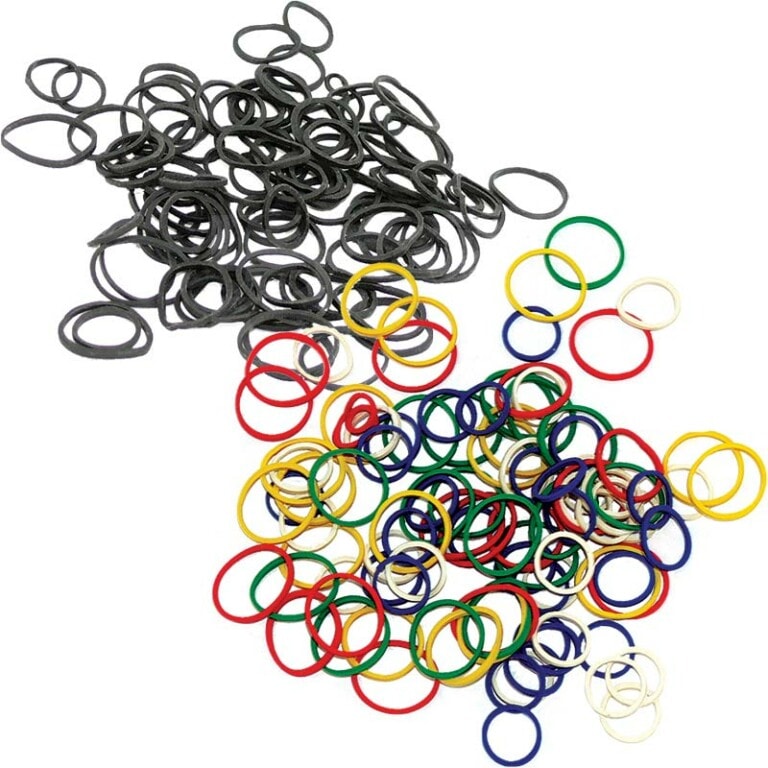 Saphir Rubber Band Elastics, 2 Sizes, 100/Pack Hairhouse Warehouse