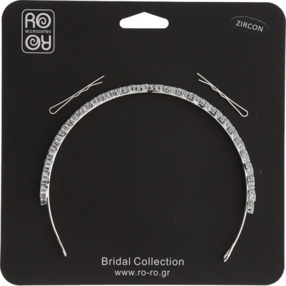 Bridal Headpiece Alice Band with Single Row Large Zircon (1cm) - Image 2