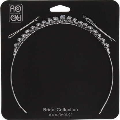 Bridal Headpiece Alice Band Crown with Zircon (2.2cm) - Image 2