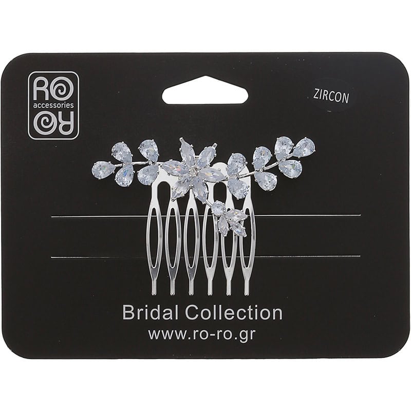 Bridal Hair Comb with Medium Zircon Drops Hairhouse Warehouse
