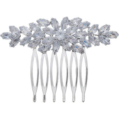 Bridal Hair Comb with Small Zircon Drops