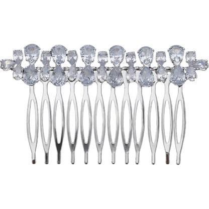Bridal Hair Comb with Small & Big Drops Zircon