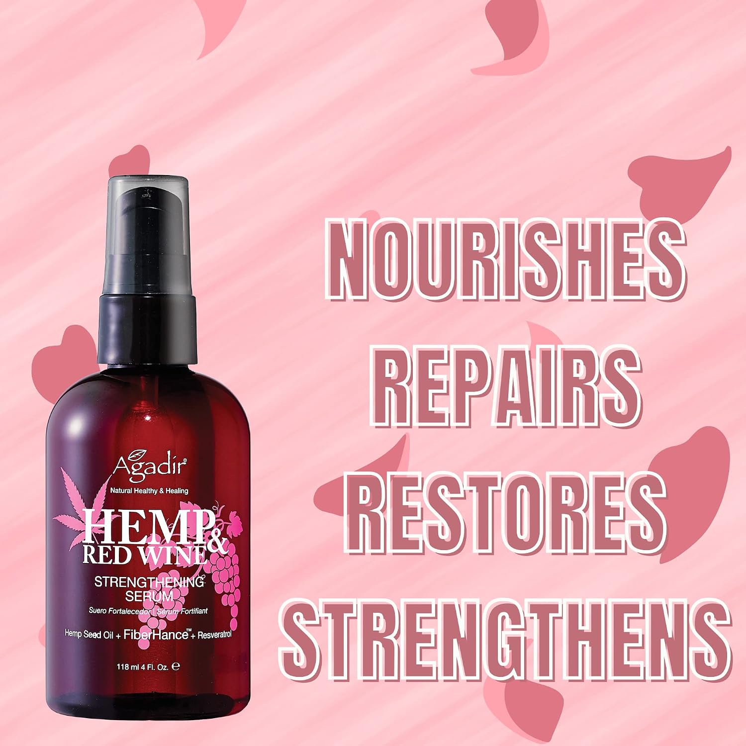 Agadir Hemp & Red Wine Strengthening Serum, 118ml - Image 3
