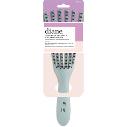 Diane 2-in-1 Flex Detangle & Shine Brush, Soft Blue