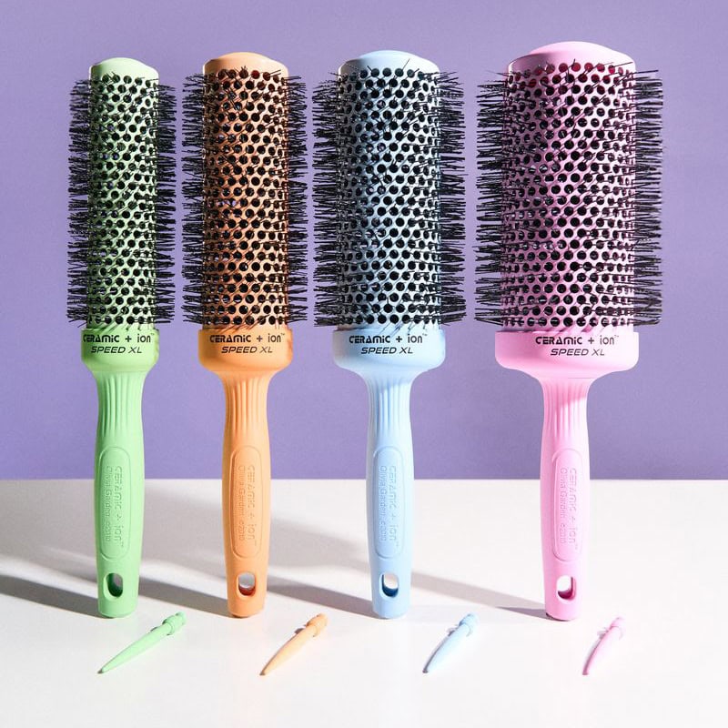 Olivia Garden Ceramic & Ion Speed XL Long Barrel Blossom Brush Collection - Image 7