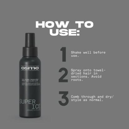OSMO Super Ice Icey Blonde Toning Spray, 100ml - Image 4