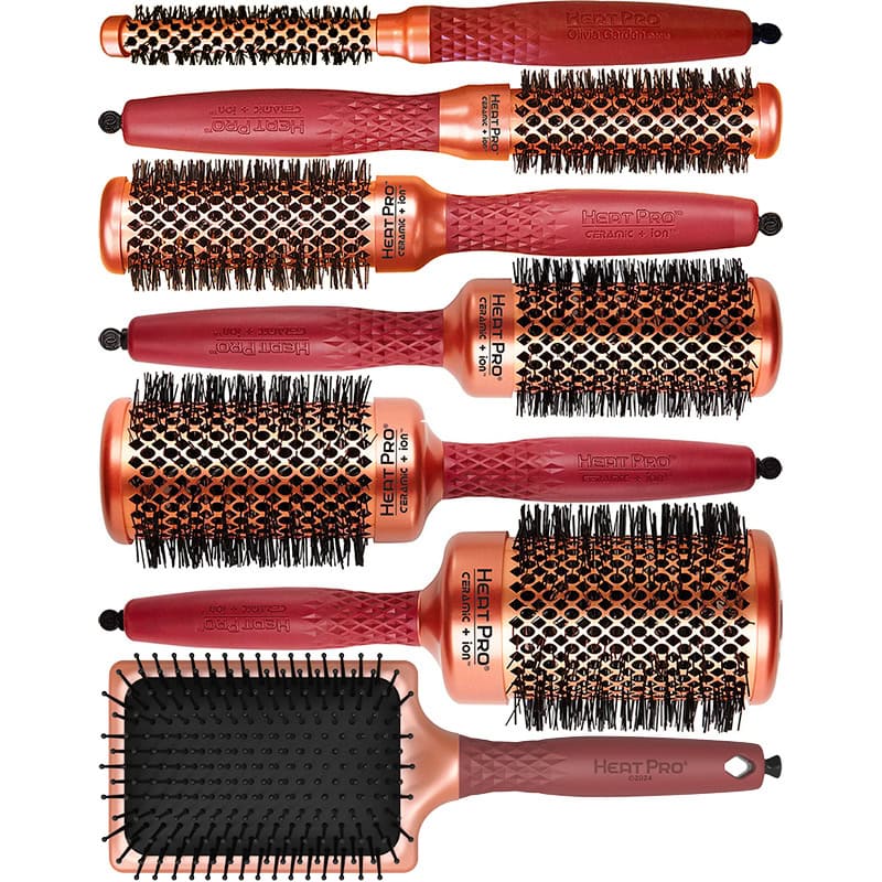 Olivia Garden HeatPro Ceramic & Ion Copper Brush Collection
