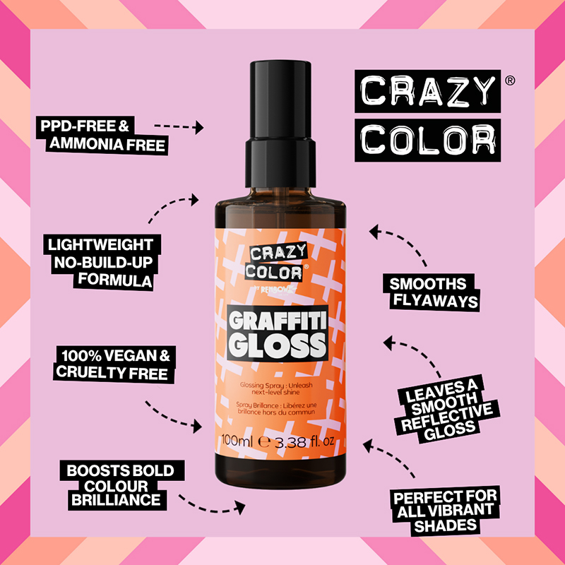 Crazy Color Graffiti Gloss Ultimate Shine Spray, 100ml - Image 3